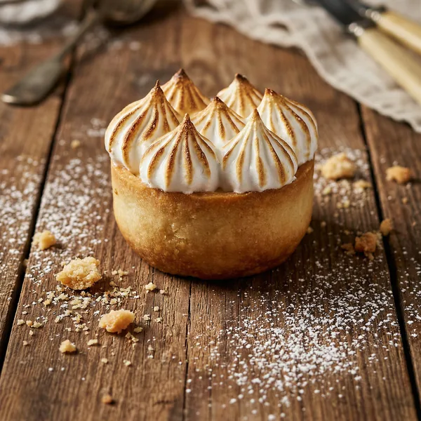 Banoffe, tartelette com merengue maçaricado dourado
